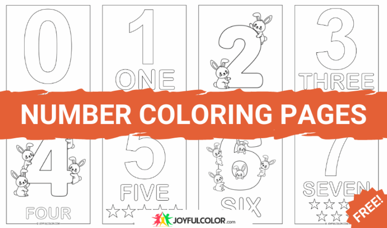 Number Coloring Pages (0-10) – FREE Printable Sheets for Kids!