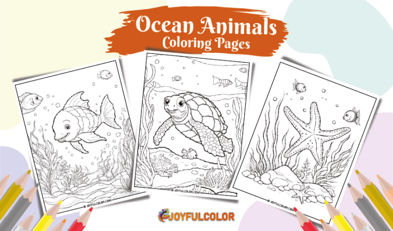 FREE Ocean Animals Coloring Pages – Ready To Print!