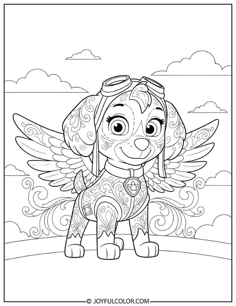Ornate Skye Decorative Design Coloring Page