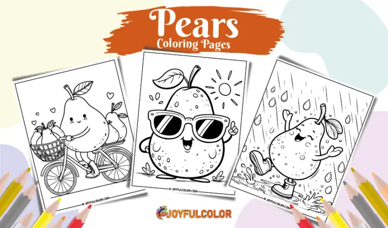 20 Pears Coloring Pages Printable for FREE Download