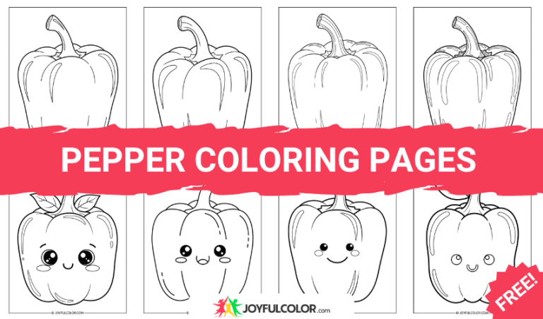 🌶️ 35+ Pepper Coloring Pages – FREE Printable Sheets