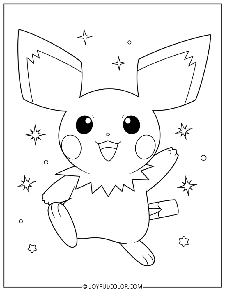 Pichu Coloring Page