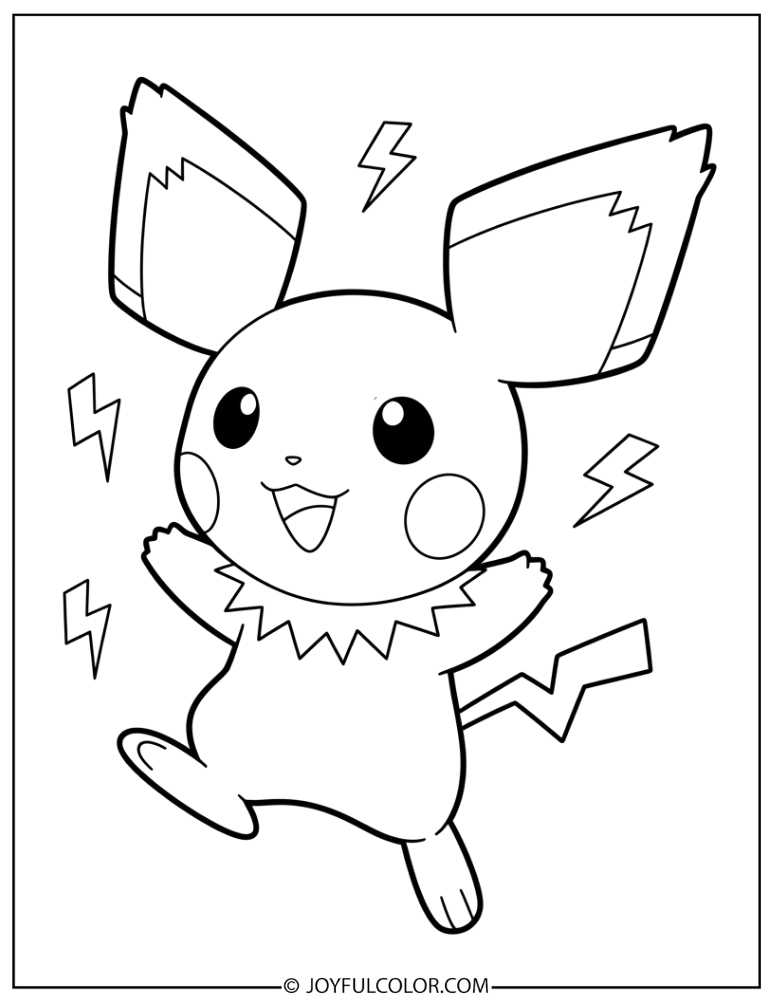 Pichu Coloring Page