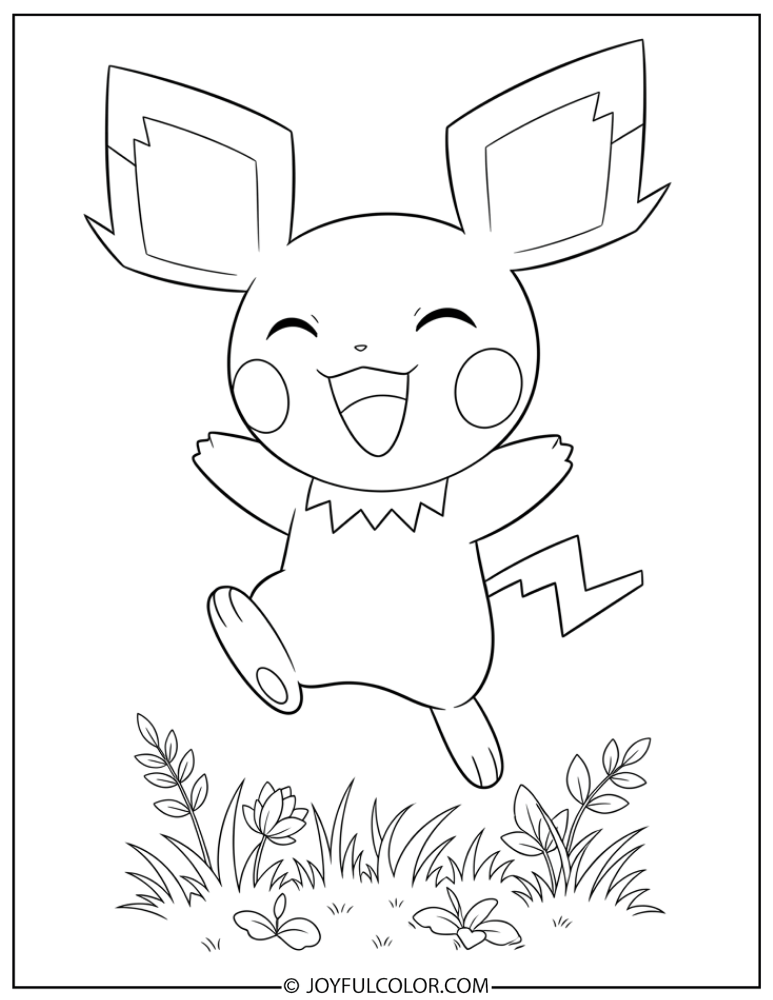 Pichu Coloring Page