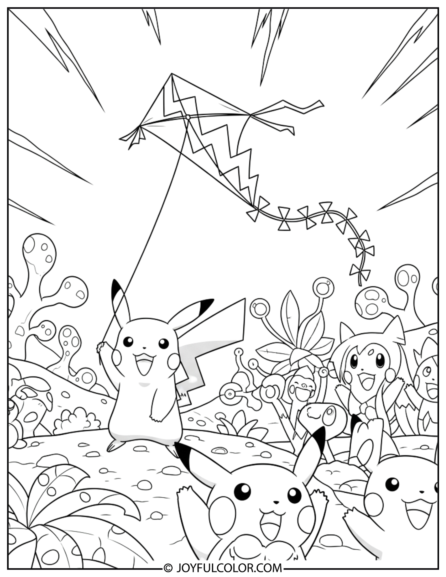 Pikachu Coloring Page 1