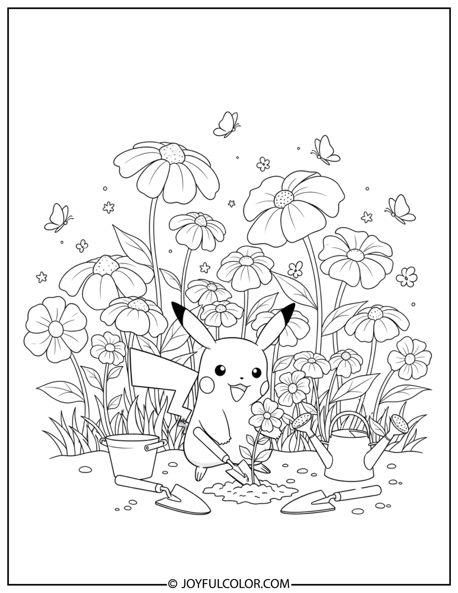 Pikachu Coloring Page 3