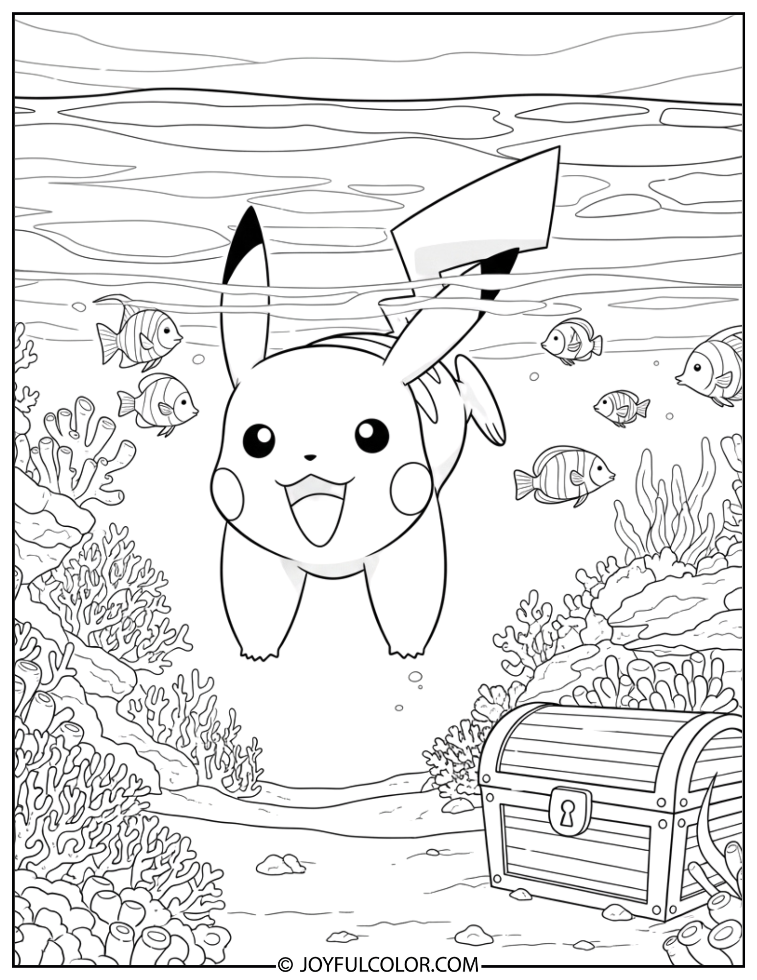 Pikachu Coloring Page 4