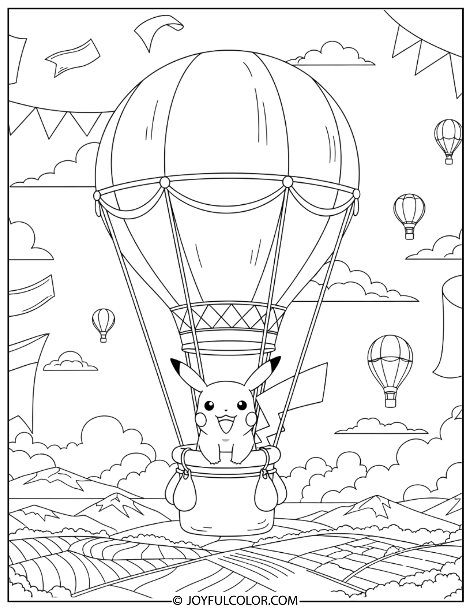 Pikachu Coloring Page 5