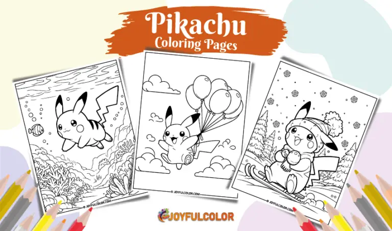 20 Pikachu Coloring Page Printable PDF to Download & Enjoy!