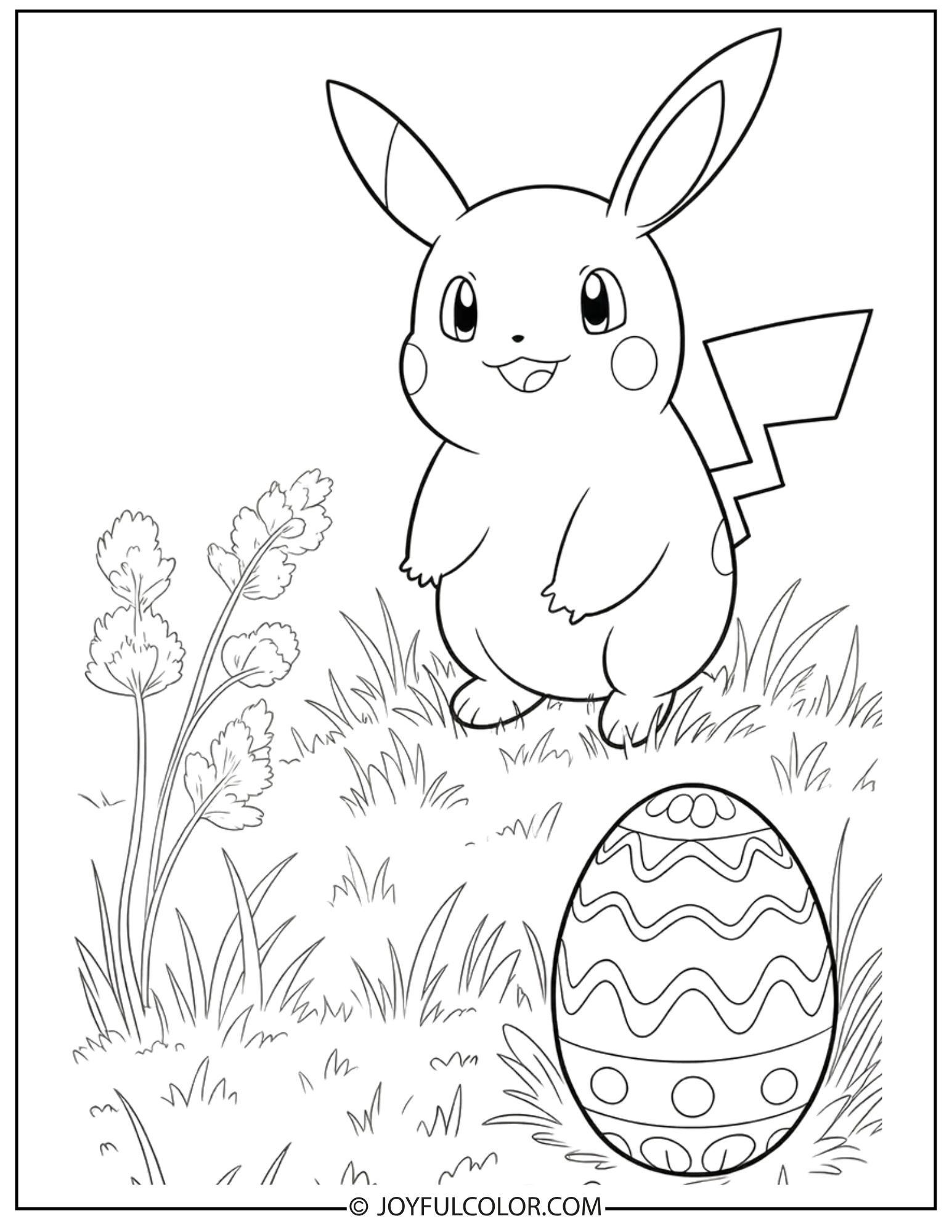 Pokemon Easter Coloring Page