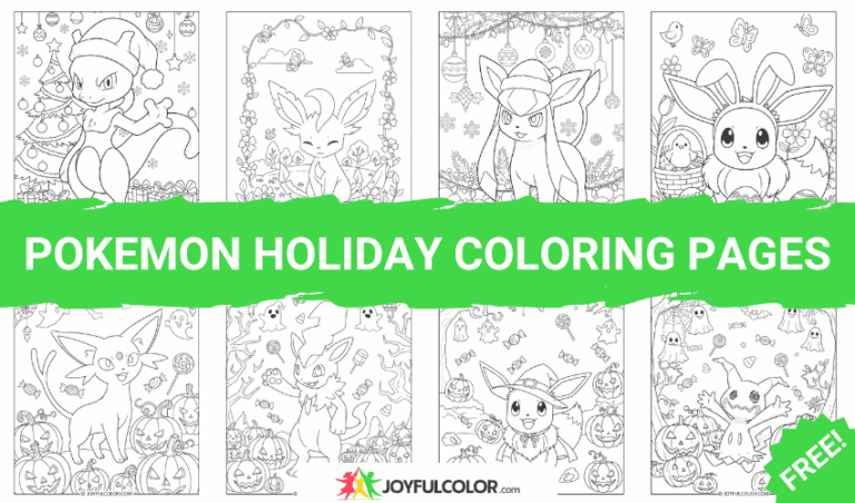 Pokemon Holiday Coloring Pages