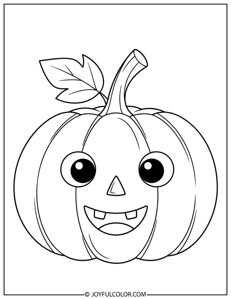 Preschool Pumpkin Coloring Page