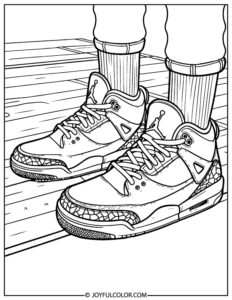 20 Jordan Shoe Coloring Pages Printable for Free Download
