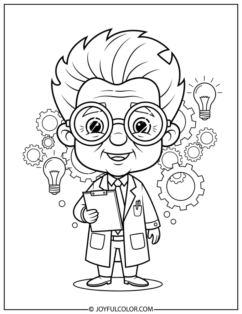 Professor E Gadd Coloring Page