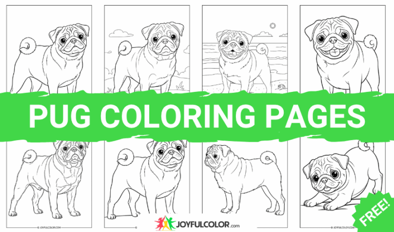 45+ Pug Coloring Pages – FREE Printable Sheets for Dog Lovers!