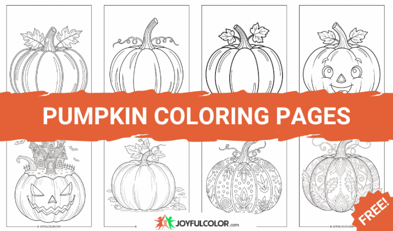 40+ Pumpkin Coloring Pages – FREE Printable Sheets