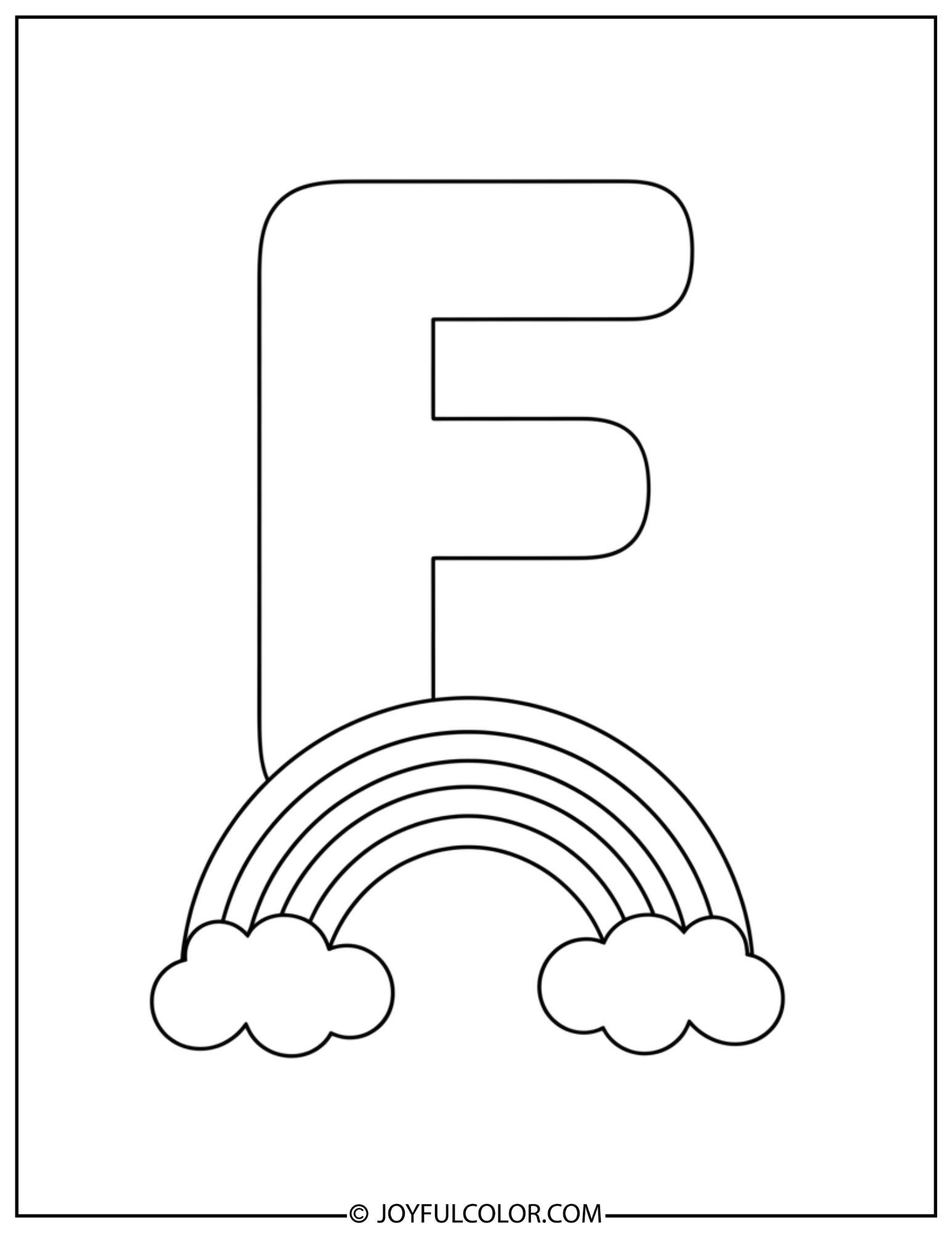 Letter F Coloring Pages - FREE Printable Coloring Sheets for Kids