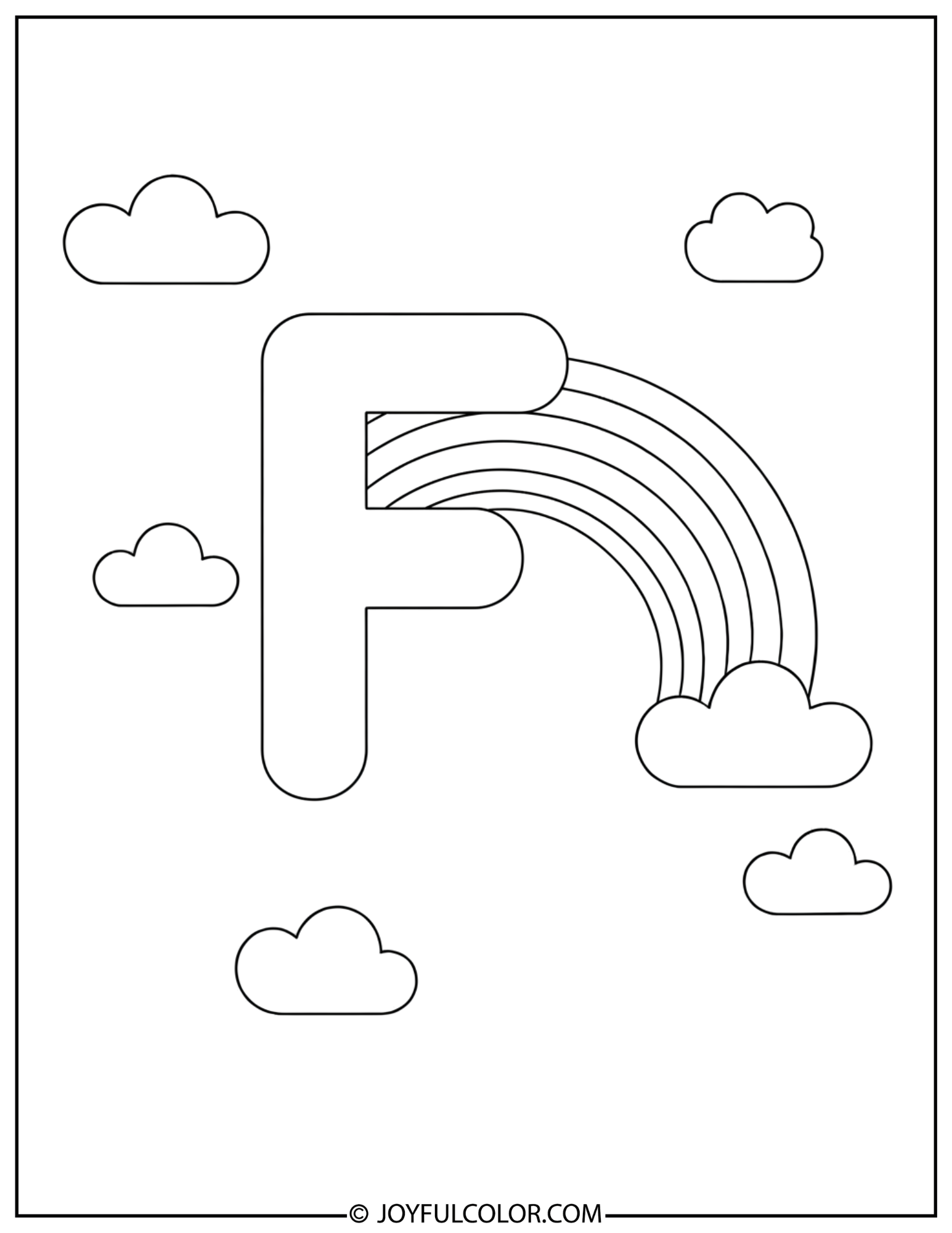 Letter F Coloring Pages - FREE Printable Coloring Sheets for Kids