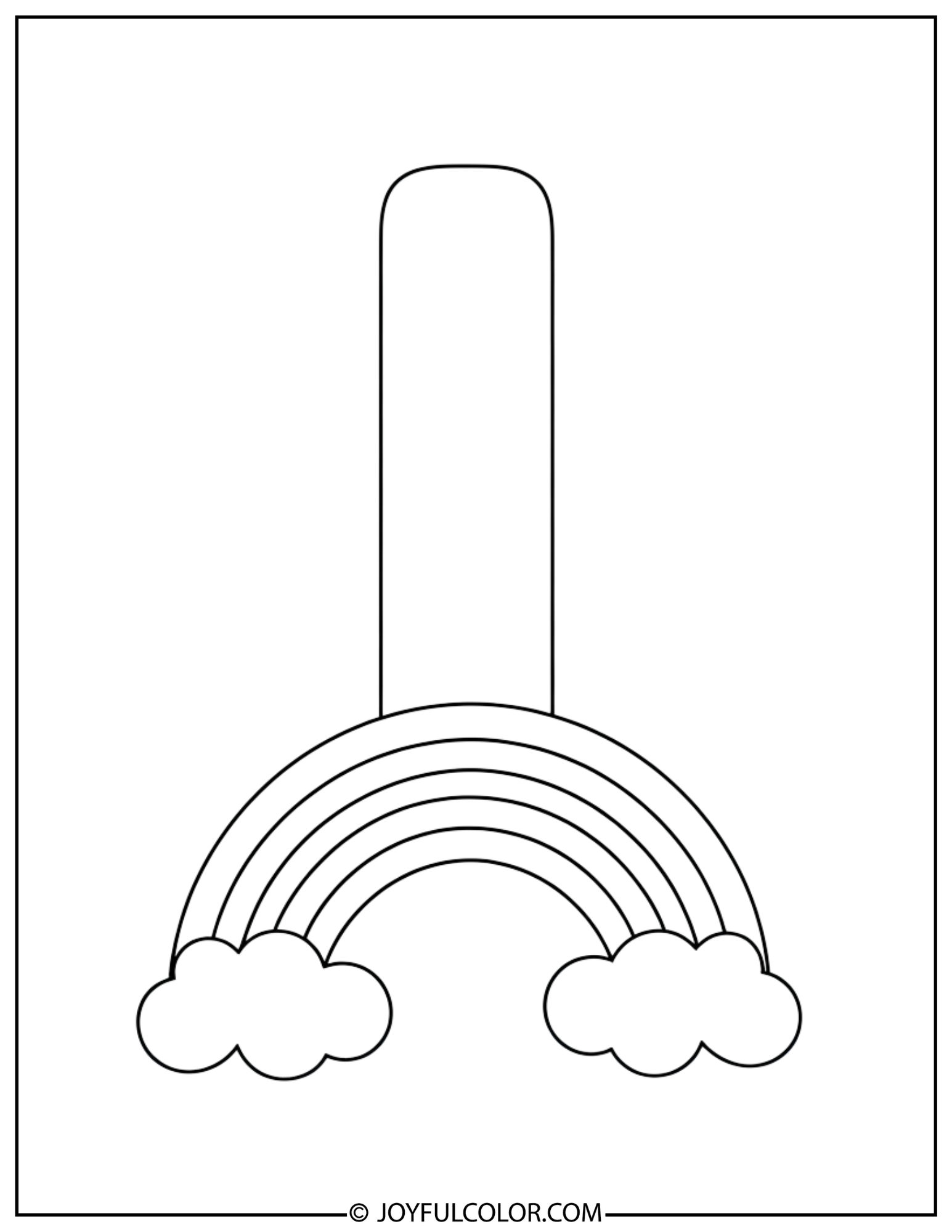 Rainbow Letter I Coloring Page 2