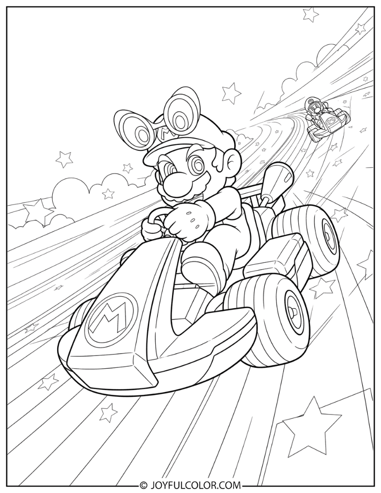 Rainbow Road Coloring Page