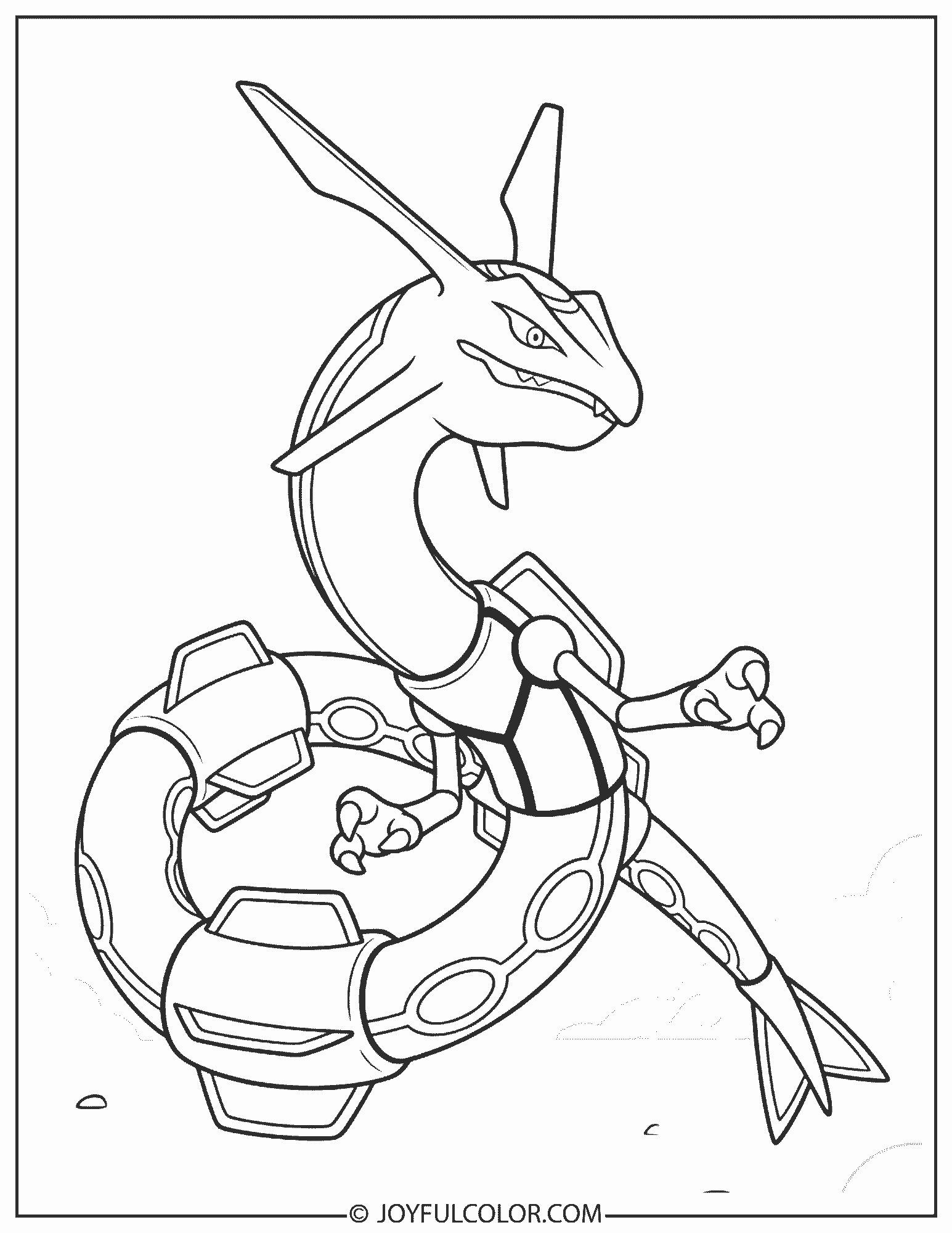 Rayquaza Coloring Page 1