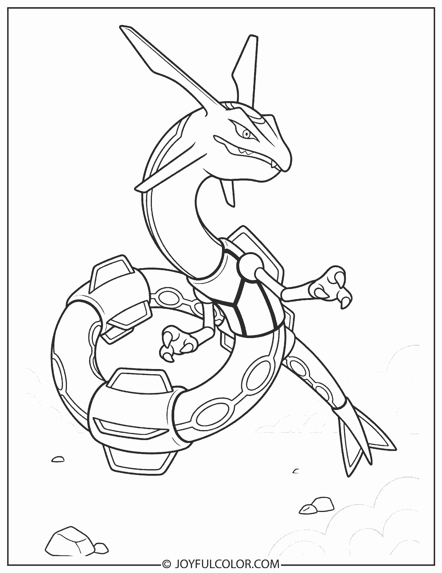 Rayquaza Coloring Page
