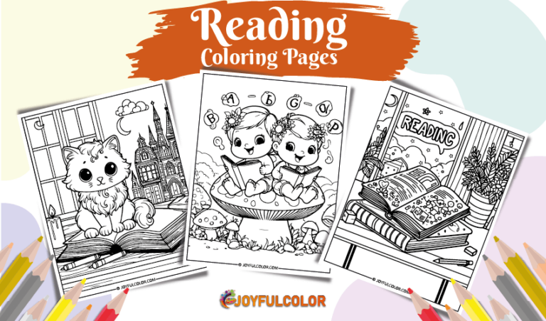 16 FREE Unique Printable Reading Coloring Pages for All Ages