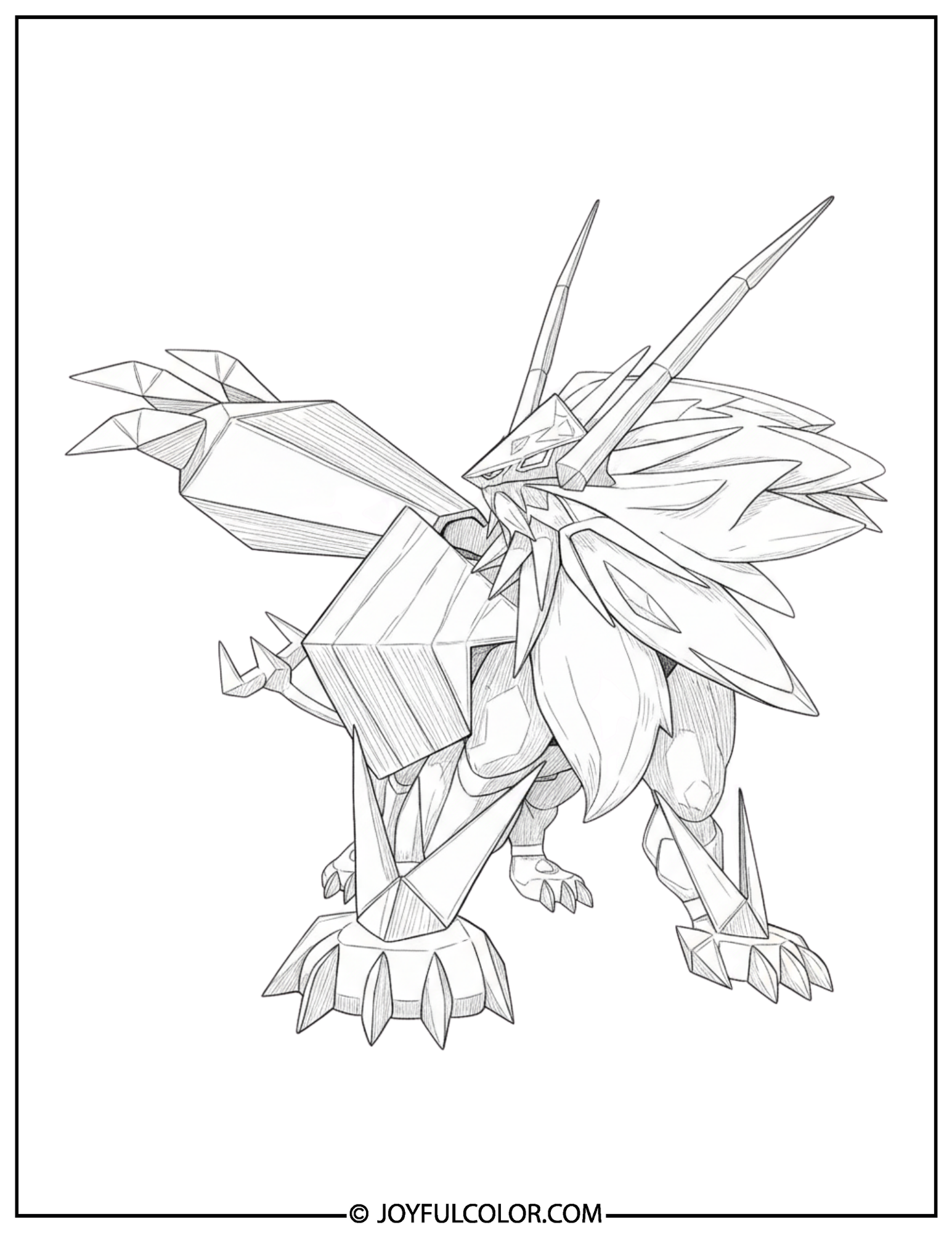 Realistic Necrozma Coloring Page
