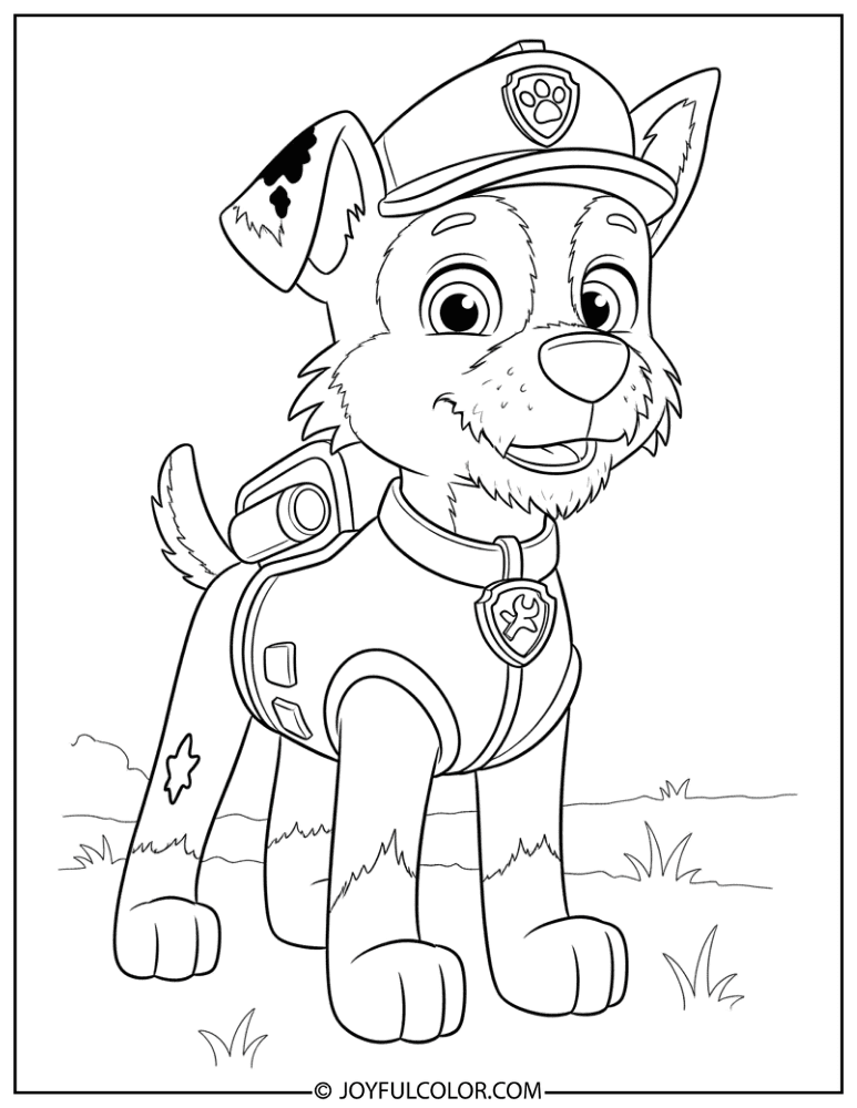 Realistic Rocky Terrier Coloring Page