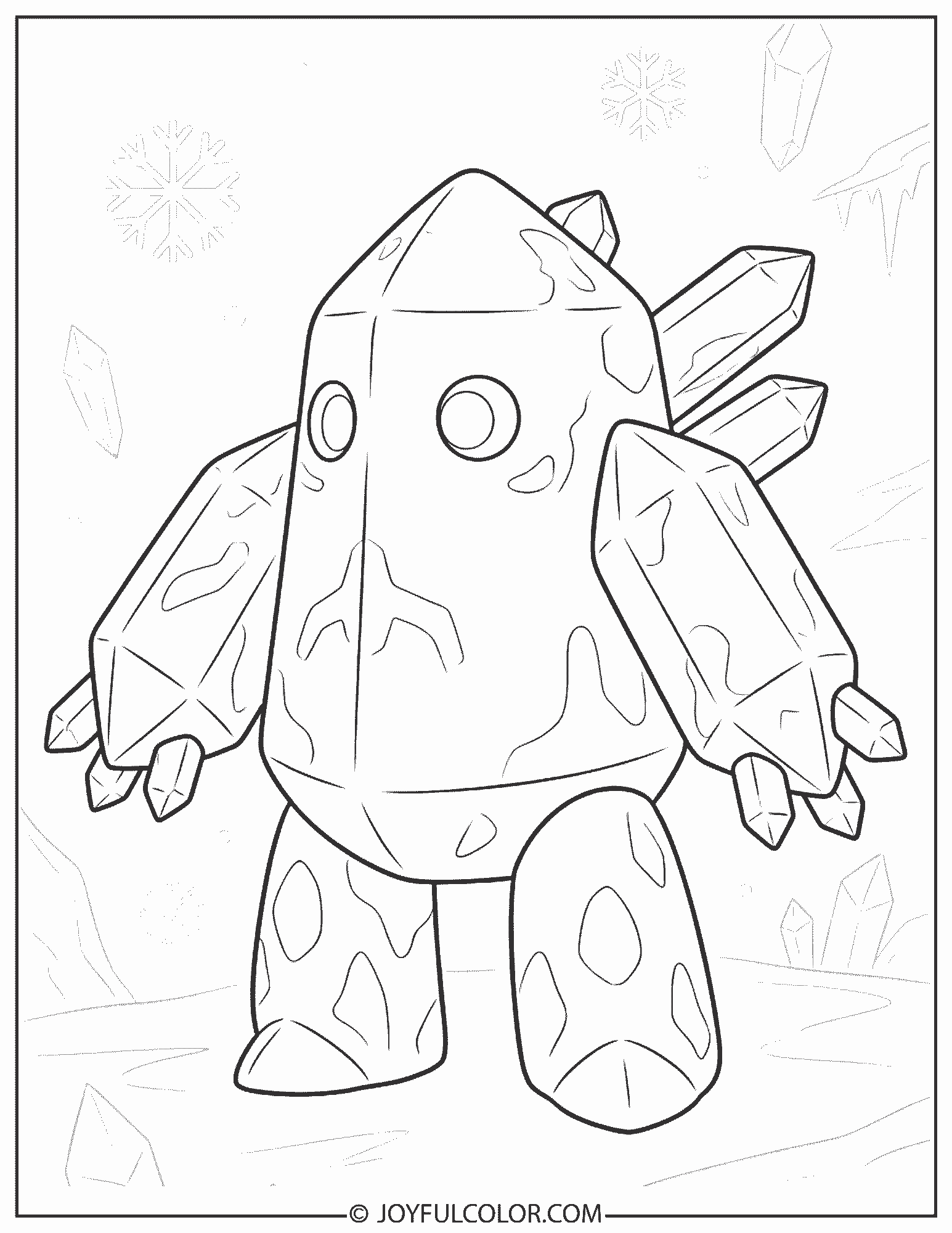 Regice Coloring Page