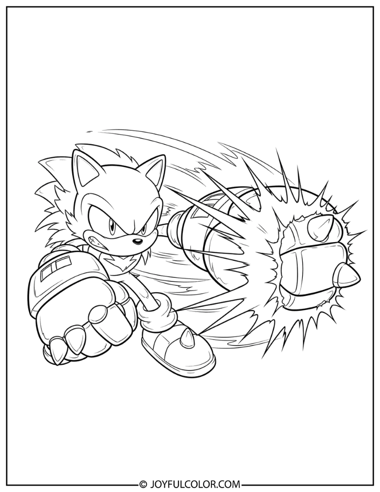 Renegade Knucks Coloring Page
