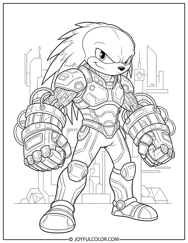 Renegade Knucks Coloring Page