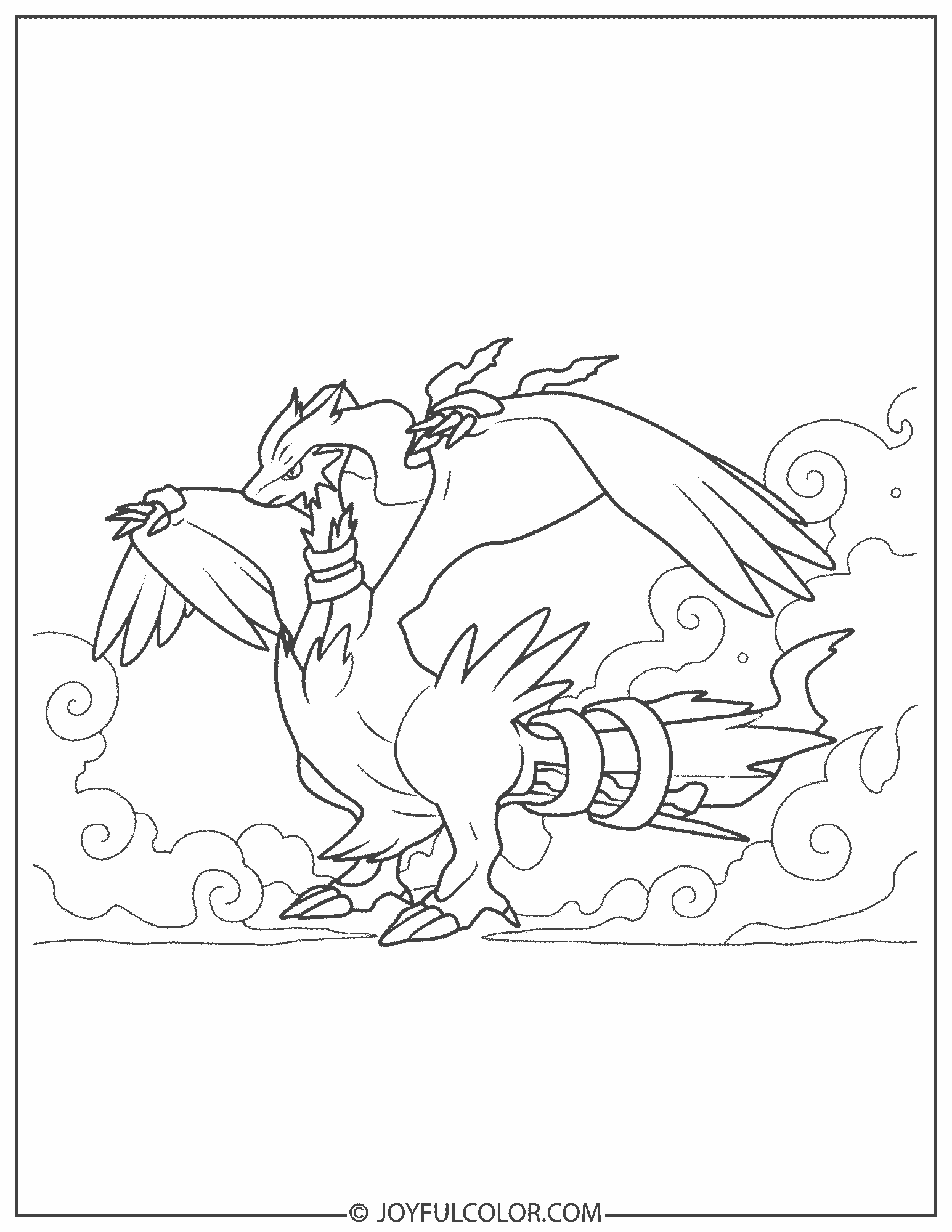 Reshiram Coloring Page