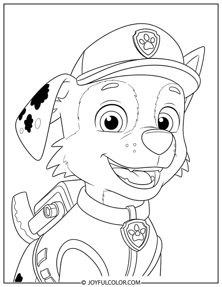 Rocky Close-Up Portrait Coloring Page
