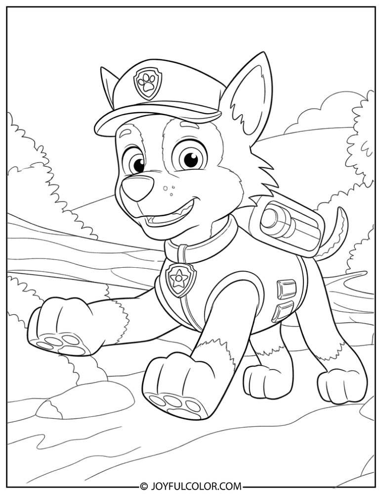 Rocky Saving the Day Coloring Page