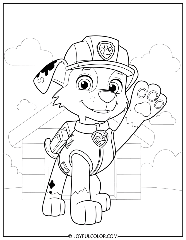 Rocky Standing Heroically Coloring Page