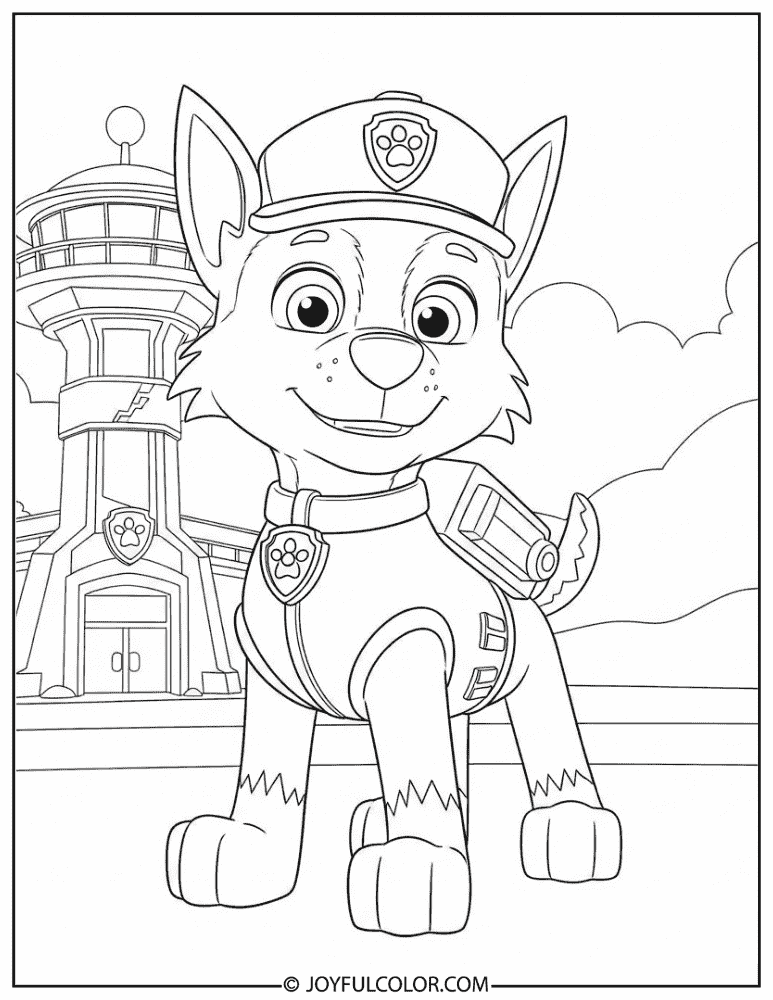 Rocky in Adventure Bay Coloring Page