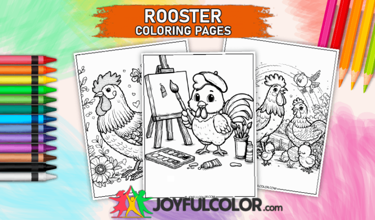 Rooster Coloring Pages