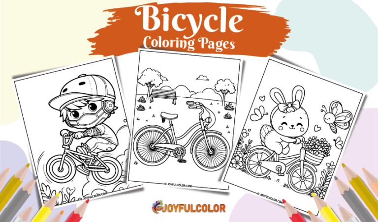 20+ Printable Bicycle Coloring Pages Free PDF Download!