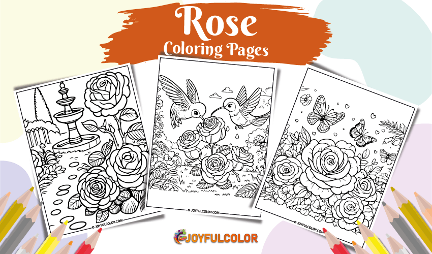 Rose Coloring Pages