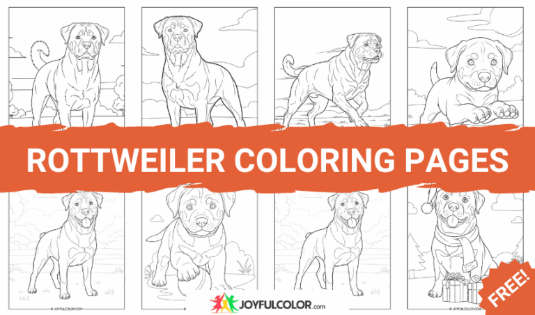 45+ Rottweiler Coloring Pages – FREE Printable Sheets for Dog Lovers!