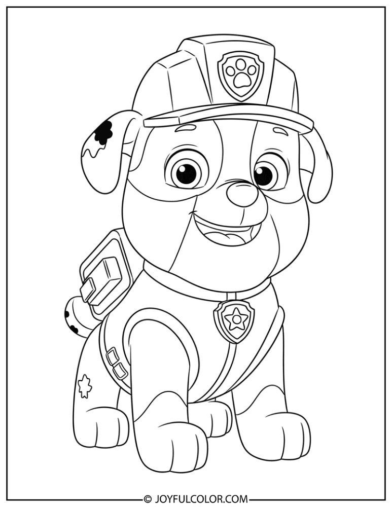 Rubble with Large Shapes Coloring Page