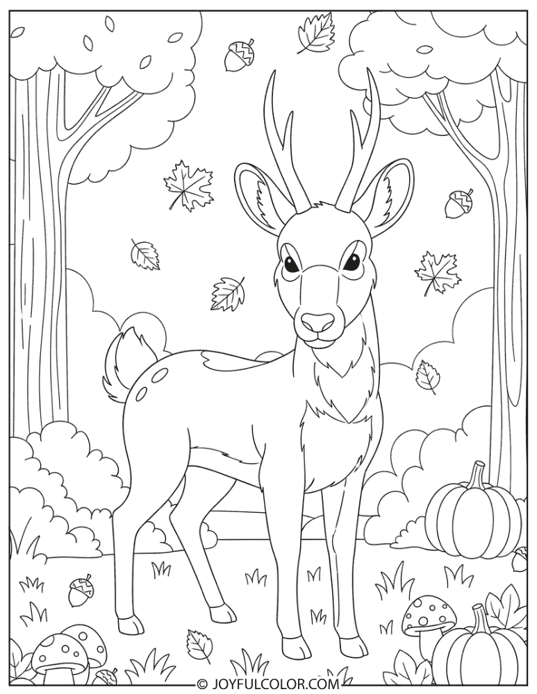 Sawsbuck Autumn Coloring Page
