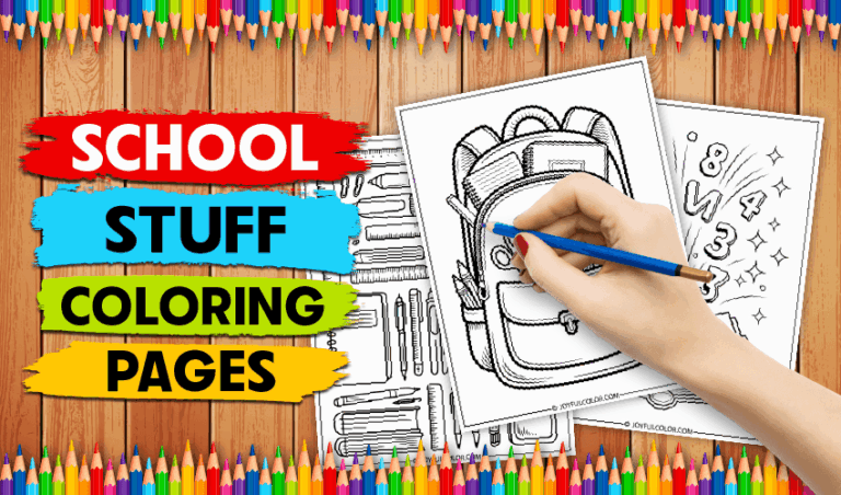 24 FREE Printable School Stuff Coloring Pages for Adults