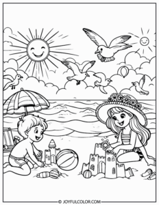 FREE Printable Beach Coloring Pages for All Ages!