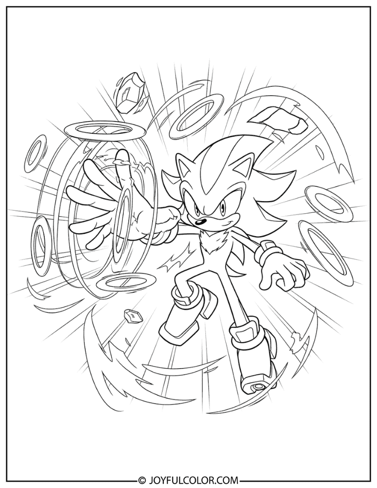 Shadow Chaos Control Coloring Page
