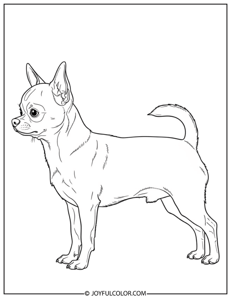 Side Profile Chihuahua Coloring Page