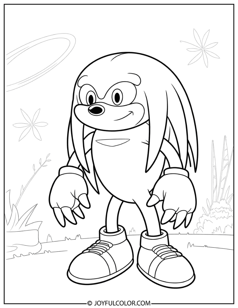 Simple Knuckles Coloring Page