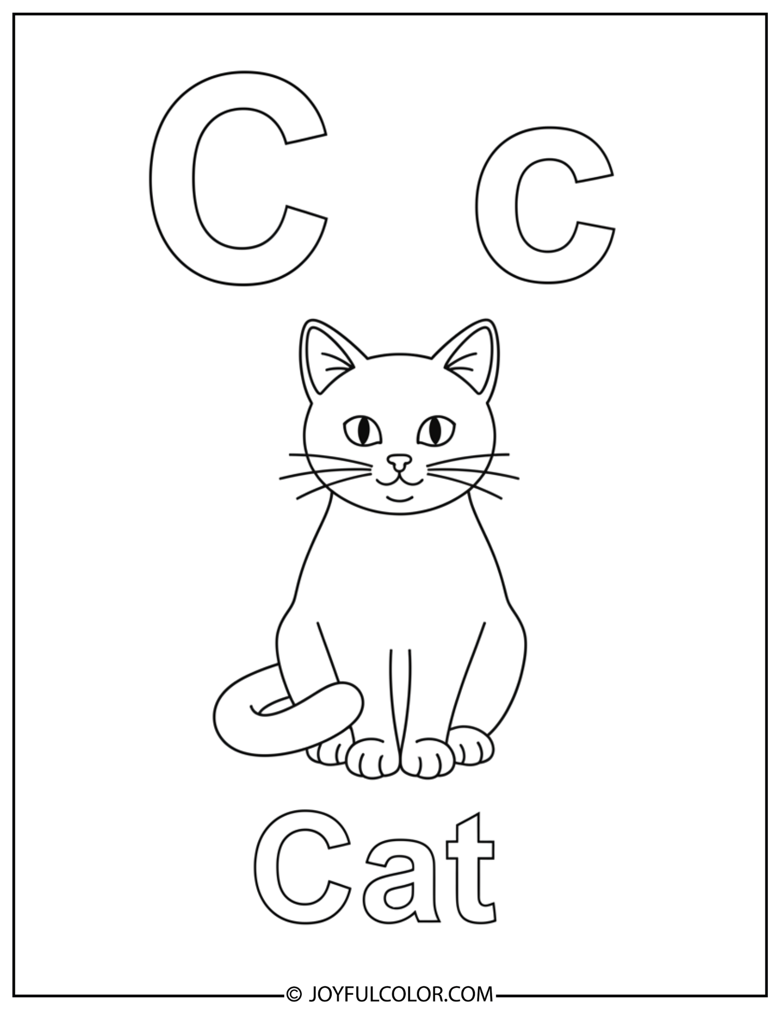 Simple Letter C Coloring Page 2