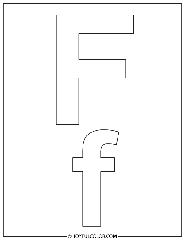 Simple Letter F Coloring Page